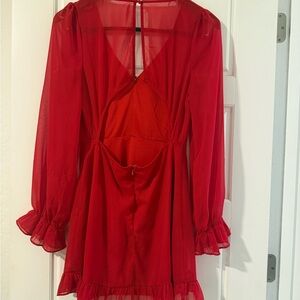 Lulu's Vibrant Red Dress